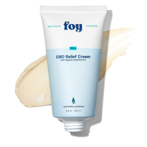 foy cbd relief cream bottle cream
